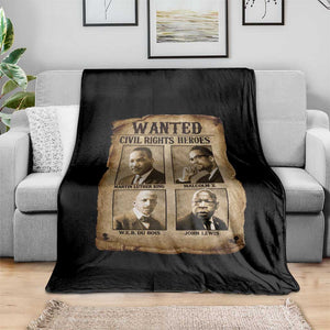 Black Leaders Throw Blanket Wanted Civil Rights Heroes MLK Malcolm X Web John Lewis TS11 Print Your Wear