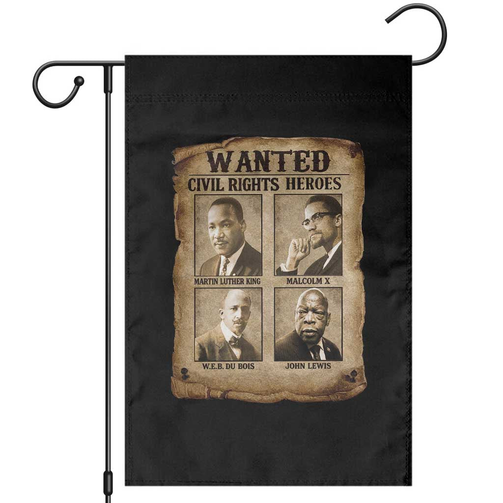 Black Leaders Garden Flag Wanted Civil Rights Heroes MLK Malcolm X Web John Lewis TS11 Black Print Your Wear