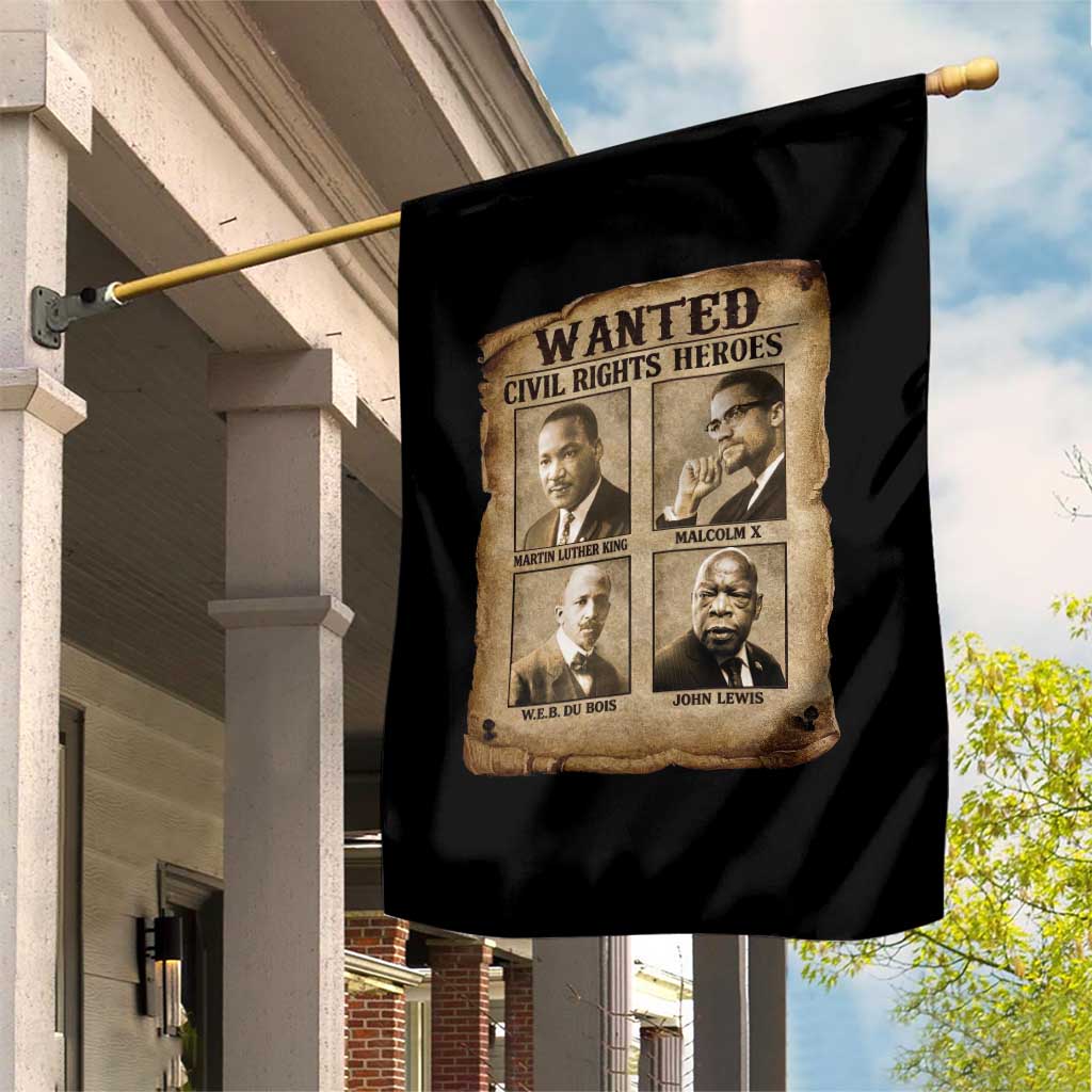Black Leaders Garden Flag Wanted Civil Rights Heroes MLK Malcolm X Web John Lewis TS11 Print Your Wear