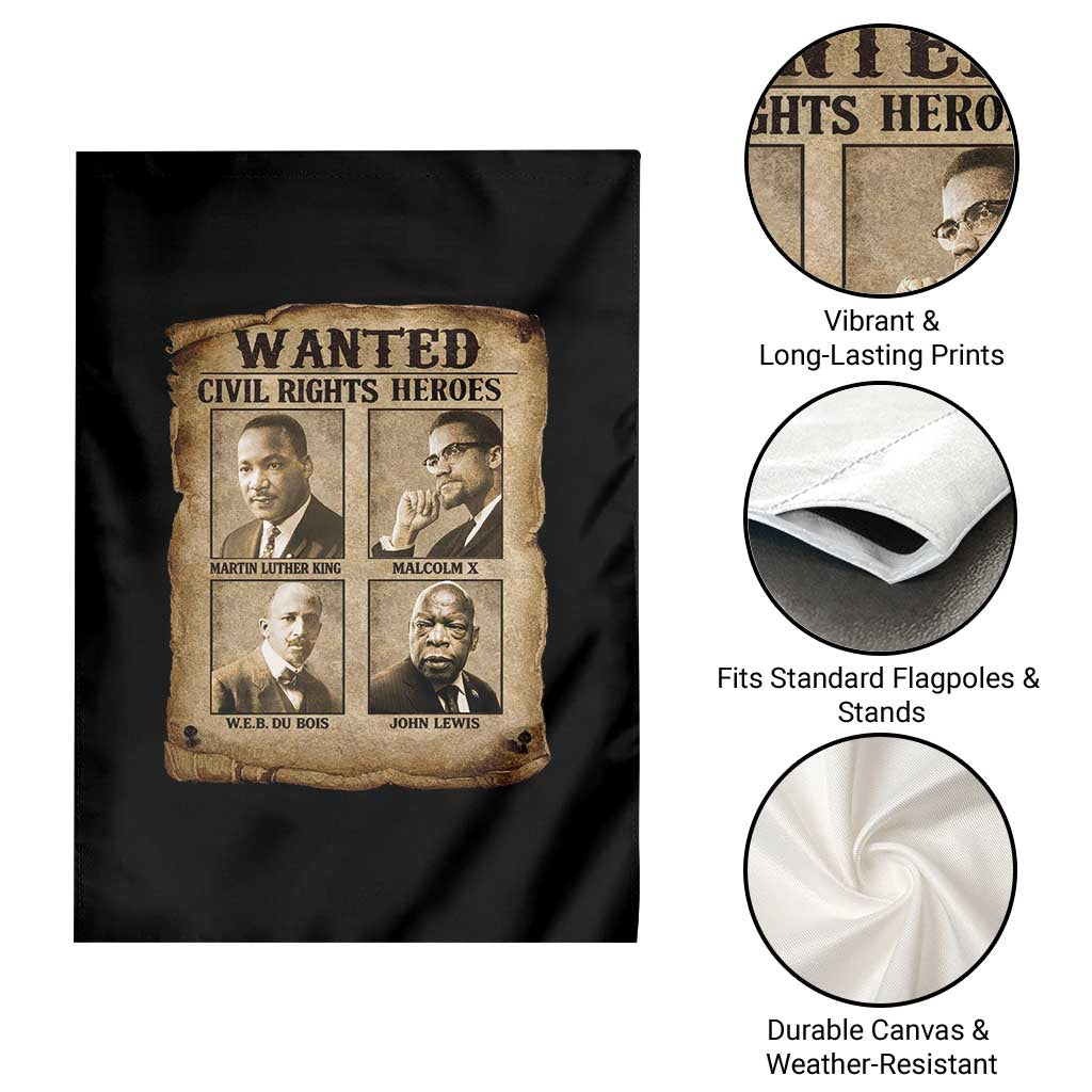 Black Leaders Garden Flag Wanted Civil Rights Heroes MLK Malcolm X Web John Lewis TS11 Print Your Wear