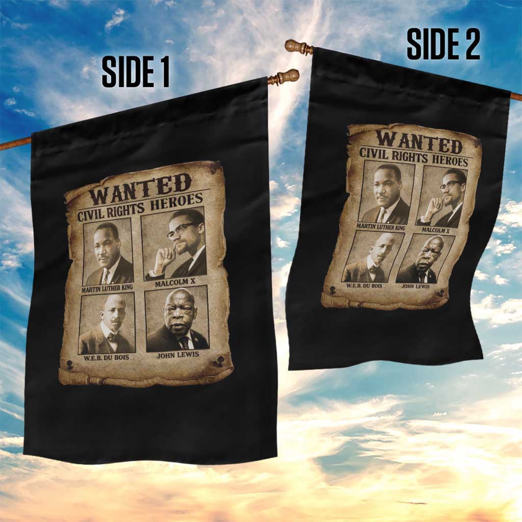 Black Leaders Garden Flag Wanted Civil Rights Heroes MLK Malcolm X Web John Lewis TS11 Print Your Wear