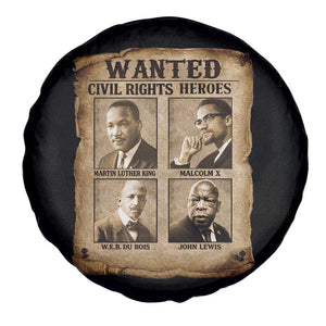Black Leaders Spare Tire Cover Wanted Civil Rights Heroes MLK Malcolm X Web John Lewis TS11 Print Your Wear