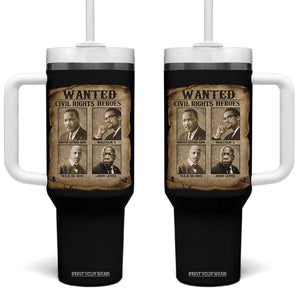 Black Leaders Tumbler With Handle Wanted Civil Rights Heroes MLK Malcolm X Web John Lewis TS11 One Size: 40 oz Black Print Your Wear
