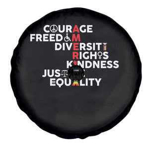 America Courage Freedom Diversity Rights Friendship Justice Spare Tire Cover TS11 Print Your Wear