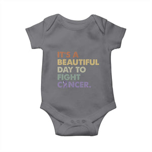 All Cancer Awareness Baby Onesie It's A Beautiful Day To Fight Cancer Lavender Ribbon TS11 Charcoal Print Your Wear