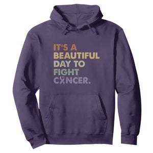 All Cancer Awareness Hoodie It's A Beautiful Day To Fight Cancer Lavender Ribbon TS11 Purple Print Your Wear