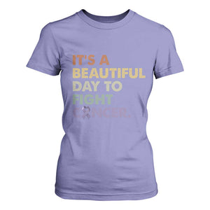 All Cancer Awareness T Shirt For Women It's A Beautiful Day To Fight Cancer Lavender Ribbon TS11 Violet Print Your Wear