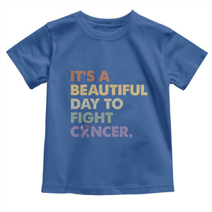 All Cancer Awareness Toddler T Shirt It's A Beautiful Day To Fight Cancer Lavender Ribbon TS11 Royal Blue Print Your Wear