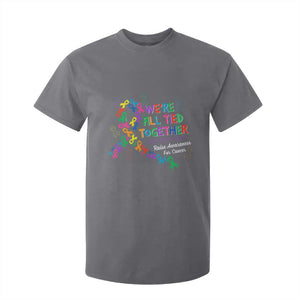 All Cancer Awareness T Shirt For Kid We're All Tied Together Raise Awareness For Cancer Ribbons TS11 Charcoal Print Your Wear