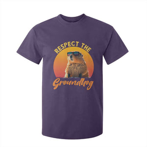 Funny Groundhog Day T Shirt For Kid Respect The Groundhog Woodchuck TS11 Purple Print Your Wear
