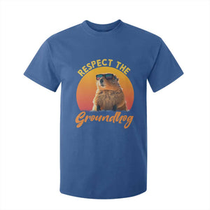 Funny Groundhog Day T Shirt For Kid Respect The Groundhog Woodchuck TS11 Royal Blue Print Your Wear