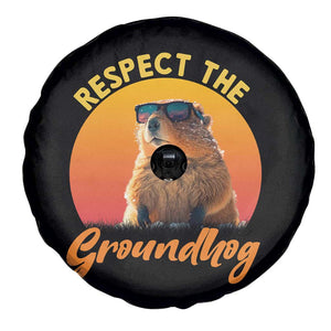 Funny Groundhog Day Spare Tire Cover Respect The Groundhog Woodchuck TS11 Print Your Wear