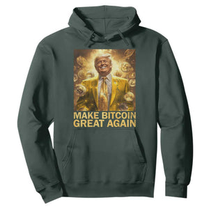 Funny Trump Bitcoin 2025 Hoodie Make Bitcoin Great Again TS11 Dark Forest Green Print Your Wear