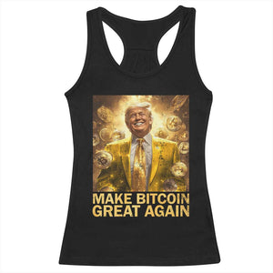 Funny Trump Bitcoin 2025 Racerback Tank Top Make Bitcoin Great Again TS11 Black Print Your Wear