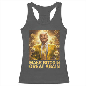 Funny Trump Bitcoin 2025 Racerback Tank Top Make Bitcoin Great Again TS11 Dark Heather Print Your Wear