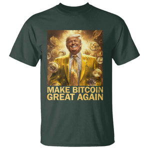 Funny Trump Bitcoin 2025 T Shirt Make Bitcoin Great Again TS11 Dark Forest Green Print Your Wear