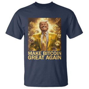 Funny Trump Bitcoin 2025 T Shirt Make Bitcoin Great Again TS11 Navy Print Your Wear