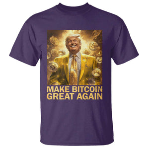 Funny Trump Bitcoin 2025 T Shirt Make Bitcoin Great Again TS11 Purple Print Your Wear