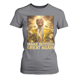 Funny Trump Bitcoin 2025 T Shirt For Women Make Bitcoin Great Again TS11 Charcoal Print Your Wear