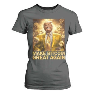 Funny Trump Bitcoin 2025 T Shirt For Women Make Bitcoin Great Again TS11 Dark Heather Print Your Wear