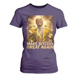 Funny Trump Bitcoin 2025 T Shirt For Women Make Bitcoin Great Again TS11 Purple Print Your Wear