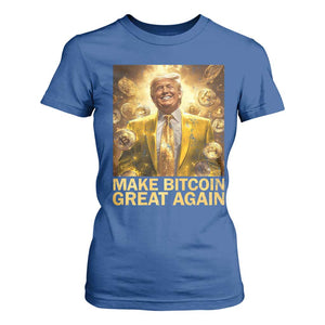 Funny Trump Bitcoin 2025 T Shirt For Women Make Bitcoin Great Again TS11 Royal Blue Print Your Wear