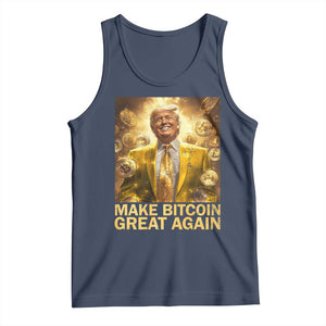 Funny Trump Bitcoin 2025 Tank Top Make Bitcoin Great Again TS11 Navy Print Your Wear