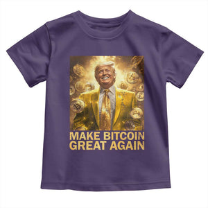 Funny Trump Bitcoin 2025 Toddler T Shirt Make Bitcoin Great Again TS11 Purple Print Your Wear