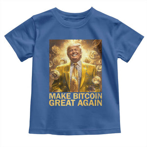 Funny Trump Bitcoin 2025 Toddler T Shirt Make Bitcoin Great Again TS11 Royal Blue Print Your Wear