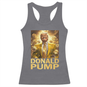 Funny Trump Bitcoin 2025 Racerback Tank Top Donald Pump TS11 Charcoal Print Your Wear