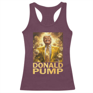 Funny Trump Bitcoin 2025 Racerback Tank Top Donald Pump TS11 Maroon Print Your Wear