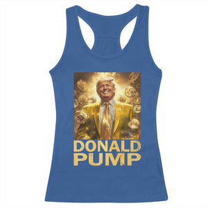 Funny Trump Bitcoin 2025 Racerback Tank Top Donald Pump TS11 Royal Blue Print Your Wear