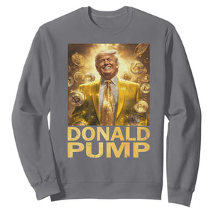 Funny Trump Bitcoin 2025 Sweatshirt Donald Pump TS11 Charcoal Print Your Wear