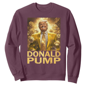 Funny Trump Bitcoin 2025 Sweatshirt Donald Pump TS11 Maroon Print Your Wear