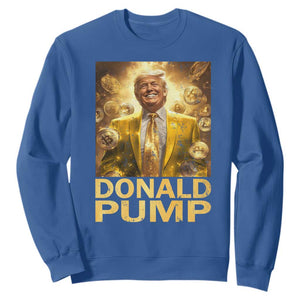 Funny Trump Bitcoin 2025 Sweatshirt Donald Pump TS11 Royal Blue Print Your Wear