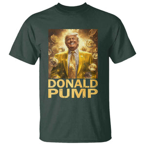 Funny Trump Bitcoin 2025 T Shirt Donald Pump TS11 Dark Forest Green Print Your Wear
