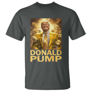 Funny Trump Bitcoin 2025 T Shirt Donald Pump TS11 Dark Heather Print Your Wear