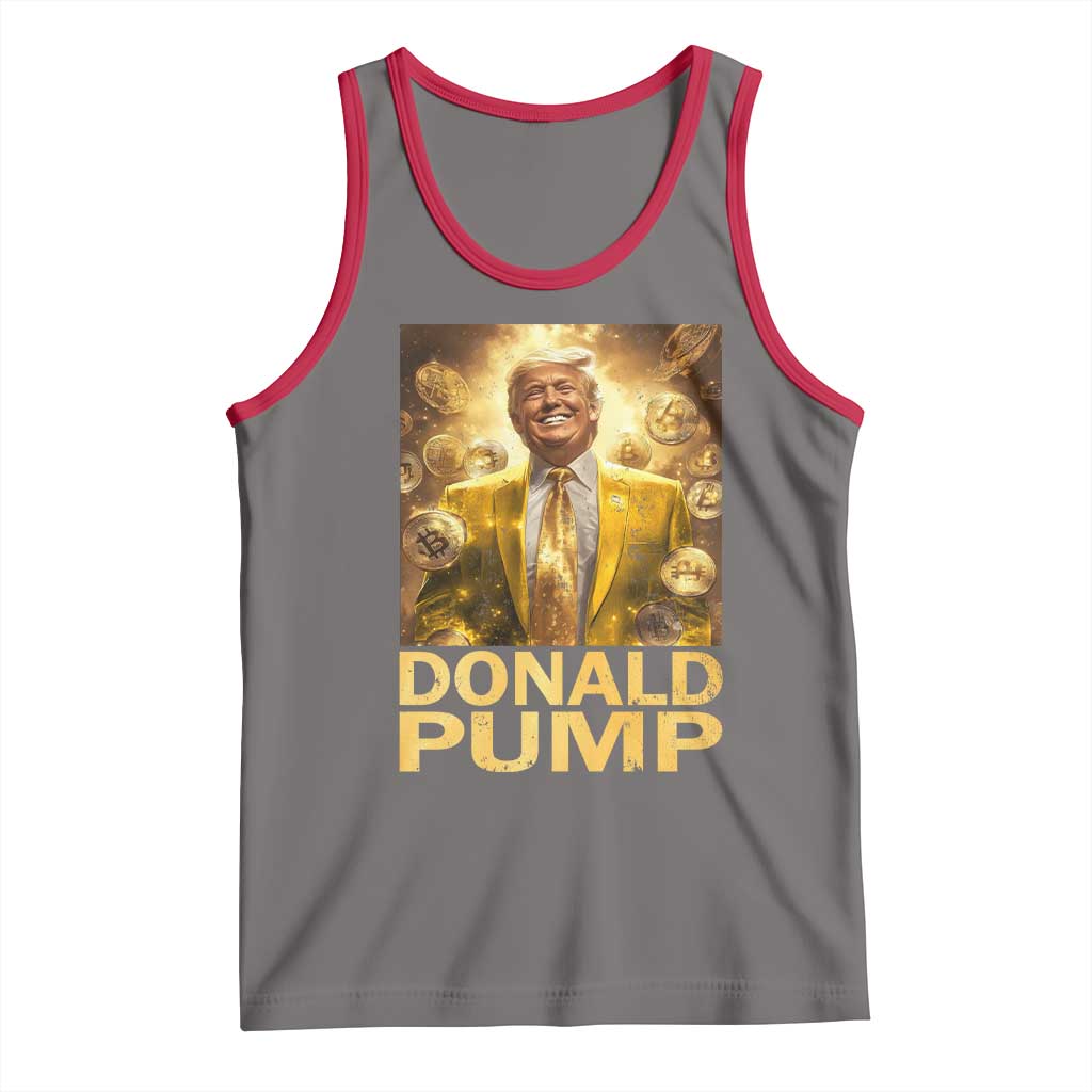 Funny Trump Bitcoin 2025 Tank Top Donald Pump TS11 Deep Heather Red Print Your Wear