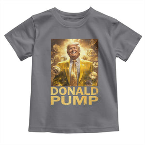 Funny Trump Bitcoin 2025 Toddler T Shirt Donald Pump TS11 Charcoal Print Your Wear