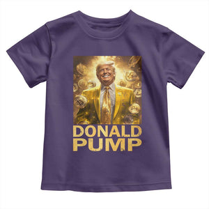 Funny Trump Bitcoin 2025 Toddler T Shirt Donald Pump TS11 Purple Print Your Wear
