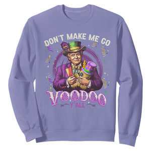 Funny Mardi Gras Trump Sweatshirt Don't Make Me Go Voodoo Y'all TS11 Violet Print Your Wear