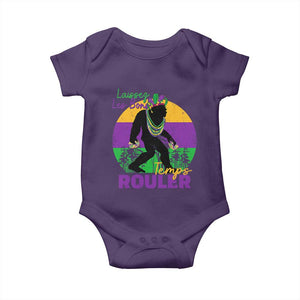 Funny Bigfoot Mardi Gras Baby Onesie Laissez Les Bons Temps Rouler Bald Cypress TS11 Purple Print Your Wear