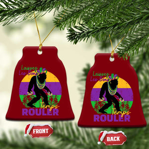 Funny Bigfoot Mardi Gras Ceramic Ornament Laissez Les Bons Temps Rouler Bald Cypress TS11 Print Your Wear