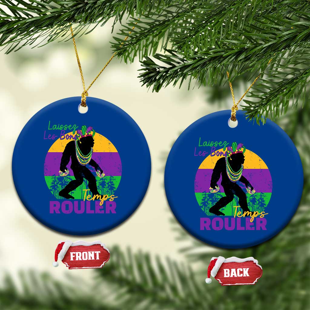 Funny Bigfoot Mardi Gras Ceramic Ornament Laissez Les Bons Temps Rouler Bald Cypress TS11 1pc Blue Print Your Wear