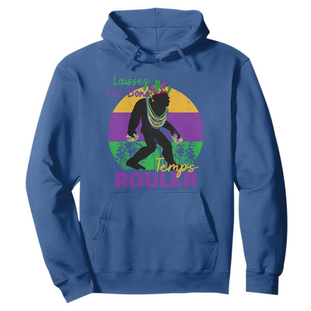 Funny Bigfoot Mardi Gras Hoodie Laissez Les Bons Temps Rouler Bald Cypress TS11 Royal Blue Print Your Wear