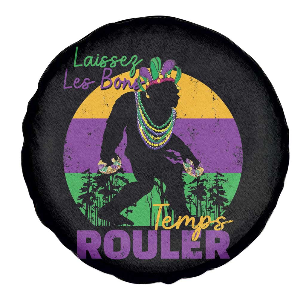 Funny Bigfoot Mardi Gras Spare Tire Cover Laissez Les Bons Temps Rouler Bald Cypress TS11 Print Your Wear