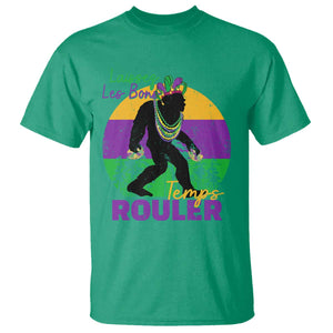 Funny Bigfoot Mardi Gras T Shirt Laissez Les Bons Temps Rouler Bald Cypress TS11 Irish Green Print Your Wear