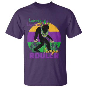 Funny Bigfoot Mardi Gras T Shirt Laissez Les Bons Temps Rouler Bald Cypress TS11 Purple Print Your Wear