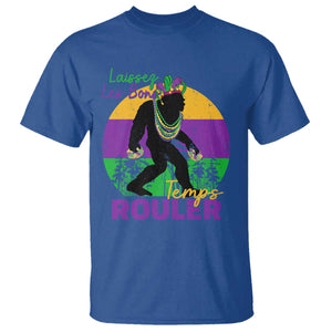 Funny Bigfoot Mardi Gras T Shirt Laissez Les Bons Temps Rouler Bald Cypress TS11 Royal Blue Print Your Wear