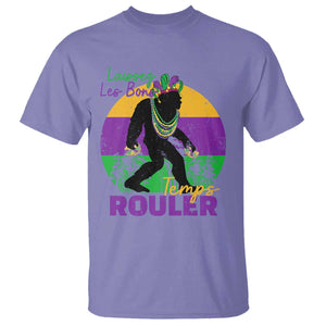 Funny Bigfoot Mardi Gras T Shirt Laissez Les Bons Temps Rouler Bald Cypress TS11 Violet Print Your Wear